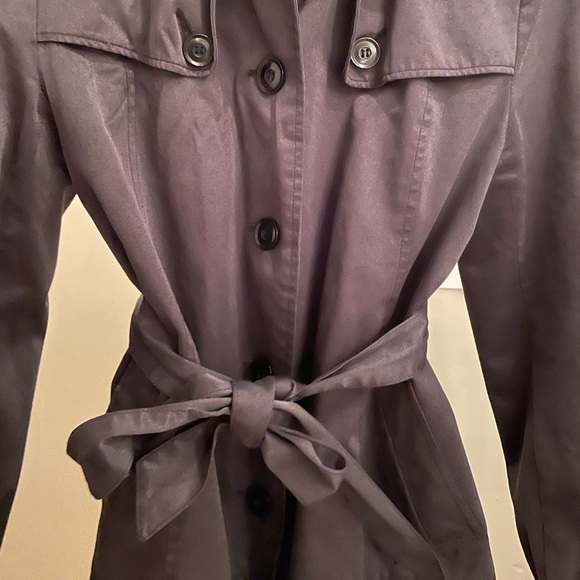 Vintage Navy Blue DKNY Donna Karan New York Utilitarian Belted Trench Coat - Picture 8 of 8